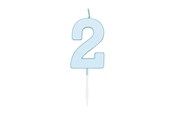 Lelut - Globos Cake candle 4.5cm Pastel Blue no. 2 - 1182