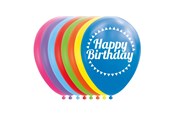 Lelut - Globos Balloons Happy Birthday Mix Colors 30cm 8 pcs. - 1129001