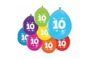 Lelut - Globos Balloons 2-sided Printed Number 10 8 pcs. - 512010