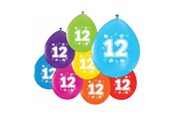 Lelut - Globos Balloons 2-sided Printed Number 12 8 pcs. - 512012