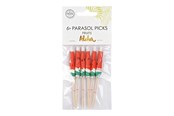 Lelut - Globos Aloha Paper Parasol Cocktail Picks - 8cm - 9327