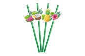 Lelut - Globos Paper Straws Fruit Aloha - 6 pcs. - 9345