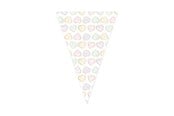 Lelut - Globos Paper Flag Garland Watercolors Hearts - 6m - 4480