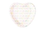 Lelut - Globos Paper Plates 23cm Heart-Shaped Watercolors Hearts - 8 pcs. - 4484