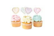 Lelut - Globos Taartprikkers Watercolors Hearts - 12st. - 4487