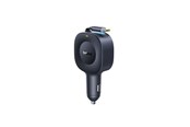 Puhelin - Adapterit & Laturit - Baseus PrimeTrip VR2 30W Car Charger with Retractable USB-C Cable - Black - C0206400