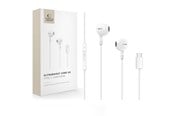 Kuulokkeet - Tech-Protect Ultraboost Core G4 USB-C Wired Headphones - White - 5906302324279
