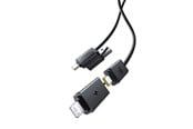 USB kaapelit - Baseus Versatile 60W USB-C - USB-C Cable with USB-A and Lightning Adapters 0.6 m - Black - P10383000121-00