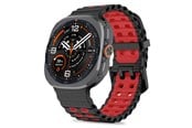 Smartwatch - Lisävarusteet - Tech-Protect Iconband Pro for Samsung Galaxy Watch Ultra/Ultra2 47mm - Black and Red - 5906302325887