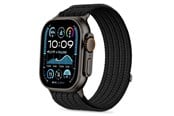 Smartwatch - Lisävarusteet - Tech-Protect Nylon Sport Strap for Apple Watch 44 / 45 / 46 / 49 mm - Black - 5906302325443