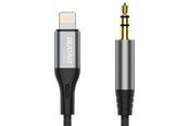 USB kaapelit - Dudao L11PRO Lightning to mini jack 3.5mm audio cable 1m - Gray - 6976625335596