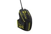 Hiiret - Wozinsky WMGK-1181W Wired Optical Gaming Mouse 7200 DPI with Backlight - Black and Yellow - 5907769387920