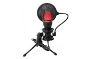 Mikrofonit - Wozinsky WM-W111 wired studio gaming microphone on a stand with RGB backlight - black - 5907769388255