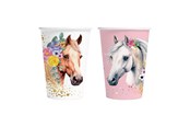 Lelut - Globos Paper Cups 210ml Horses - 8 pcs. - 7305