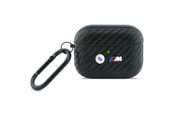 Puhelin - Muut lisävarusteet - BMW Carbon Metal Logo Case for AirPods Pro 3 - Black - 3666339574611