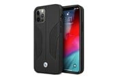 Puhelin - Kannet ja kotelot - BMW Leather Perforated Sides Case for iPhone 12 Pro Max - Black - 3666339011000