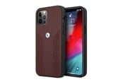 Puhelin - Kannet ja kotelot - BMW Leather Curve Perforate Case for iPhone 12 Pro Max - Red - 3666339010881