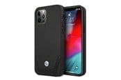 Puhelin - Kannet ja kotelot - BMW Leather Perforate Case for iPhone 12 Pro Max - Black - 3666339010829