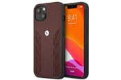 Puhelin - Kannet ja kotelot - BMW Leather Curve Perforate Case for iPhone 13 - Red - 3666339021863