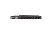 Virtakaapelit (ulkoinen) - Cablio 1U Aluminum PDU | 7x Outlets | Surge Protection | 16A - CAB-LNPDU-G7-SS-A