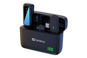 Mikrofonit - Sandberg Streamer USB-C Wireless Mic x2 - Dual Wireless Mics | 2.4GHz | 25m Range | Charging Case - 126-55