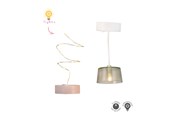 Nuket, pehmolelut ja oheistarvikkeet - Micki Lundby loftlampe & lyskæde m/lys Bruger 2xCR2032 e - 18403