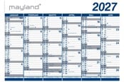 Kalenteri - Mayland Kæmpekalender 2x6 mdr. PP-plast rør 2027 - 27065400