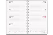 Kalenteri - Mayland Week Planner International tværformat sølv vinyl 2027 - 27085400