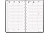 Kalenteri - Mayland Week Planner højformat mørkegrå vinyl 2027 - 27088000
