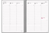 Kalenteri - Mayland A6 ugekalender højformat matsort genbrugskarton 2027 - 27201120