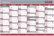 Kalenteri - Mayland Kontorkalender Dobbelt halvårskalender 2028 - 28063000
