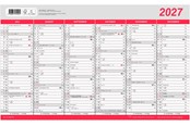 Kalenteri - Mayland Kontorkalender Stor m/flagdage 2027 - 27055000