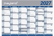 Kalenteri - Mayland Kæmpekalender 2x6 mdr. papir 2027 (i plastpose) - 27064100