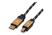USB kaapelit - Roline Gold - USB cable - USB to USB Type B - 4.5 m - 11.02.8805