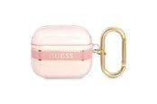 Puhelin - Muut lisävarusteet - GUESS GUA3HHTSP AirPods 3 cover pink/pink Strap Collection - 3666339047092