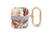 Puhelin - Muut lisävarusteet - GUESS GUA2HHFLU AirPods cover purple/purple Flower Strap Collection - 3666339041908