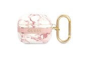 Puhelin - Muut lisävarusteet - GUESS GUA3HCHMAP AirPods 3 cover pink/pink Marble Strap Collection - 3666339047214