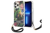 Puhelin - Kannet ja kotelot - GUESS GUHCP13LHFLSB iPhone 13 Pro / 13 6.1" blue/blue hardcase Flower Strap - 3666339040451
