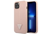 Puhelin - Kannet ja kotelot - GUESS GUHCP13SPSATLP iPhone 13 mini 5.4" pink/pink hardcase SaffianoTriangle Logo - 3666339040390