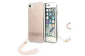 Puhelin - Kannet ja kotelot - GUESS GUOHCI8H4STP iPhone SE 2022 / SE 2020 / 7/ 8 pink/pink hardcase 4G Print Strap - 3666339055202