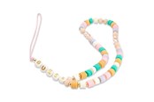 Puhelin - Muut lisävarusteet - GUESS pendant GUSTFLWP Phone Strap pink/pink Heishi Beads - 3666339048365