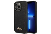 Puhelin - Kannet ja kotelot - GUESS Glitter Script Case for iPhone 14 Pro - Black - 3666339065140