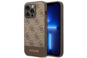 Puhelin - Kannet ja kotelot - GUESS GUHCP14LG4GLBR iPhone 14 Pro 6.1" brown/brown hard case 4G Stripe Collection - 3666339088521
