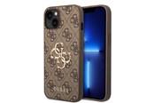 Puhelin - Kannet ja kotelot - GUESS 4G Big Metal Logo Case for iPhone 14 - Brown - 3666339066284