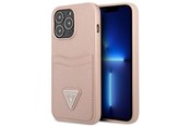 Puhelin - Kannet ja kotelot - GUESS GUHCP13LPSATPP iPhone 13 Pro / 13 6.1 "pink / pink hardcase SaffianoTriangle Logo Cardslot - 3666339048143