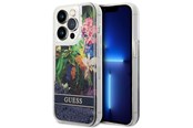 Puhelin - Kannet ja kotelot - GUESS GUHCP14LLFLSB iPhone 14 Pro 6.1 "blue / blue hardcase Flower Liquid Glitter - 3666339066109