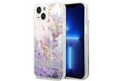 Puhelin - Kannet ja kotelot - GUESS GUHCP14MLFLSU iPhone 14 Plus 6.7 "violet / purple hardcase Flower Liquid Glitter - 3666339088392