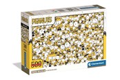 Palapelit - Clementoni Puzzle Impossible Peanuts - Compact Box 500 pieces Lattia - 35806