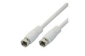 Verkkokaapelit - Deltaco antenna cable - 2 m - white - Valkoinen - R00150011