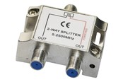 Kaapelihyllyt, Kaapelisukat & Kaapelisiteet - Deltaco - splitter - 2-way F-connectors DC pass Class A - R00150041